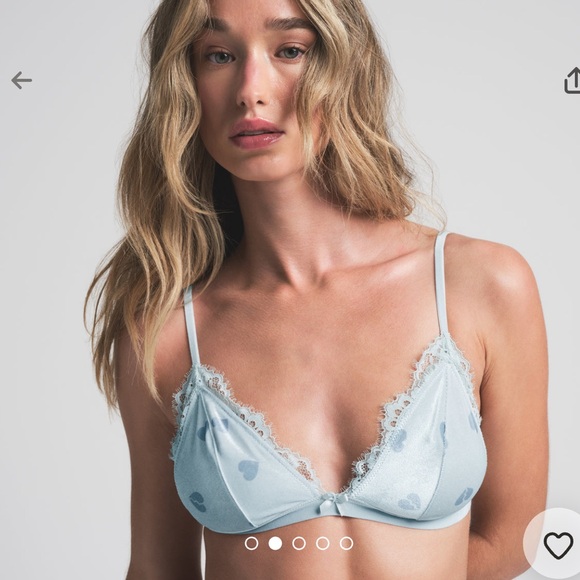 Skims NWT Velvet Lace Bralette + bikini panty Heartbreaker Lingerie Set - Small - Picture 3 of 7